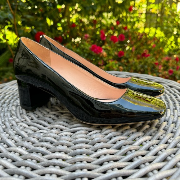 Kate Spade Kylah Square Toe Pump Black Patent Sz 7.5 - Picture 2 of 12